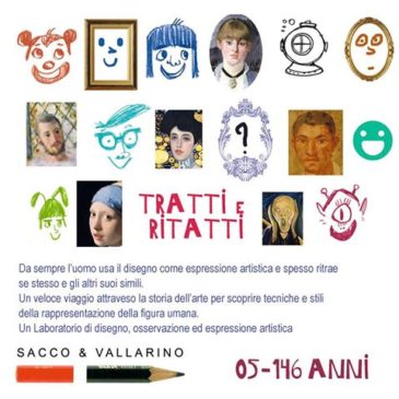 Mercoledì 21 agosto ore 20,30 Laboratorio di disegno TRATTO E RITRATTO con gli illustratori Elisa Vallarino & Mauro Sacco