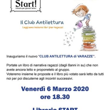 Venerdì 6 marzo 2020 ore 18,30: Il Club Antilettura