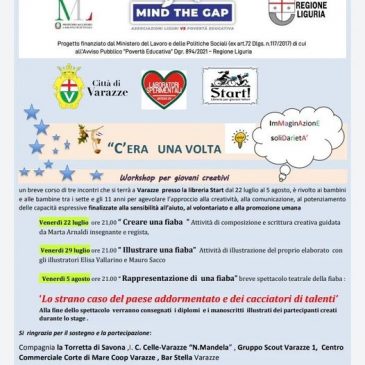 Venerdì 22 luglio 2022 ore 21,00: C’ERA UNA VOLTA…..workshop per giovani creativi e creative