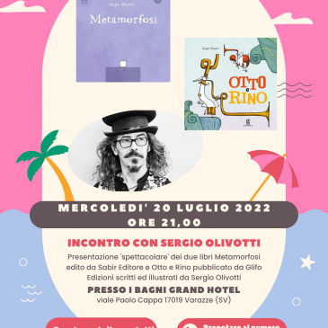 Mercoledì 20 luglio 2022 ore 21,00: INCONTRO con SERGIO OLIVOTTI