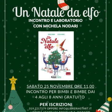 Sabato 25 novembre ore 11,00: Incontro – laboratorio con MICHELA NODARI