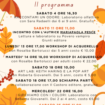 PROGRAMMA EVENTI DI NOVEMBRE