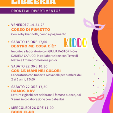 EVENTI DI FEBBRAIO IN LIBRERIA